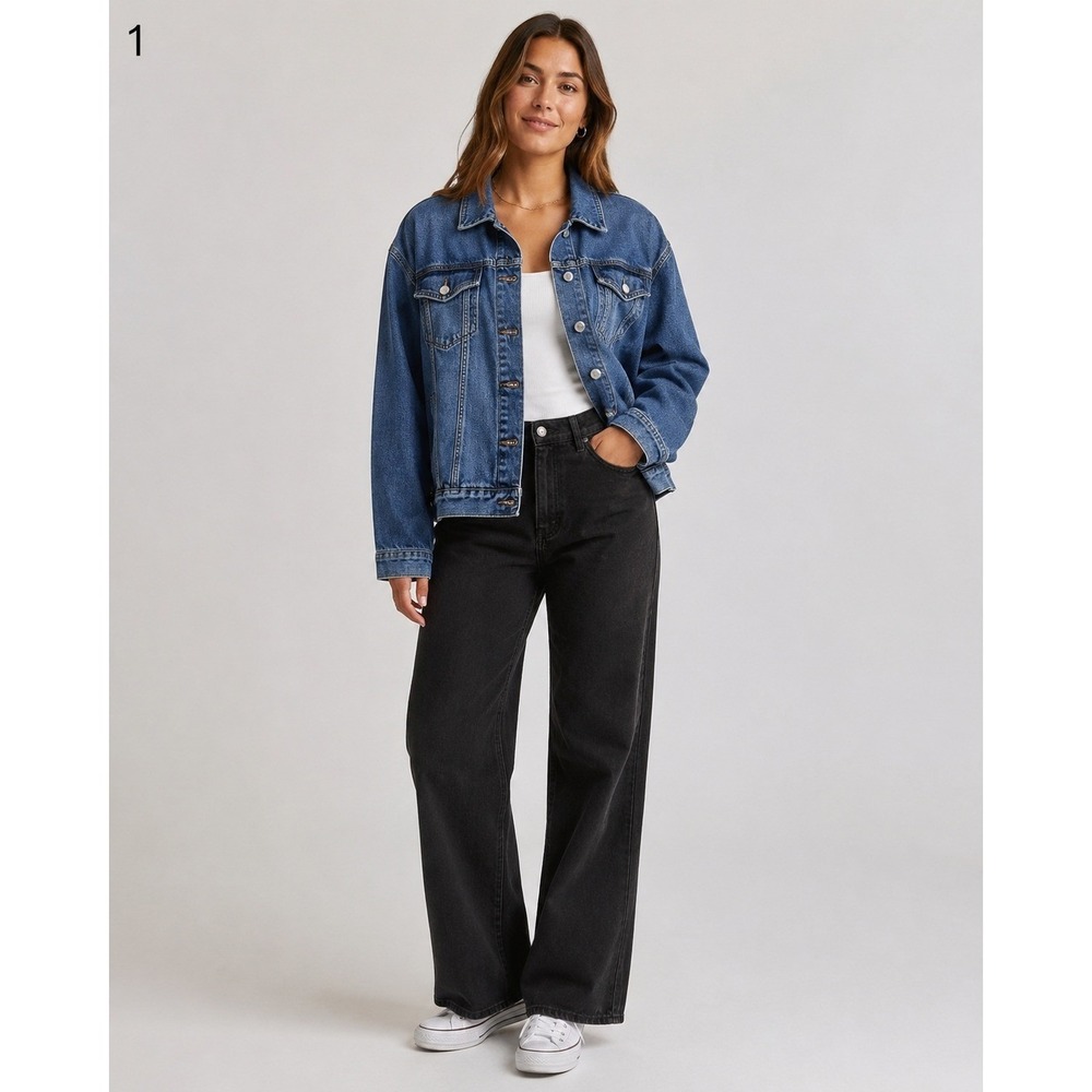 Torrid Jean Trucker Jacket Womens‎ 3 Plus 3X Blue Denim Cotton Stretch Pockets
